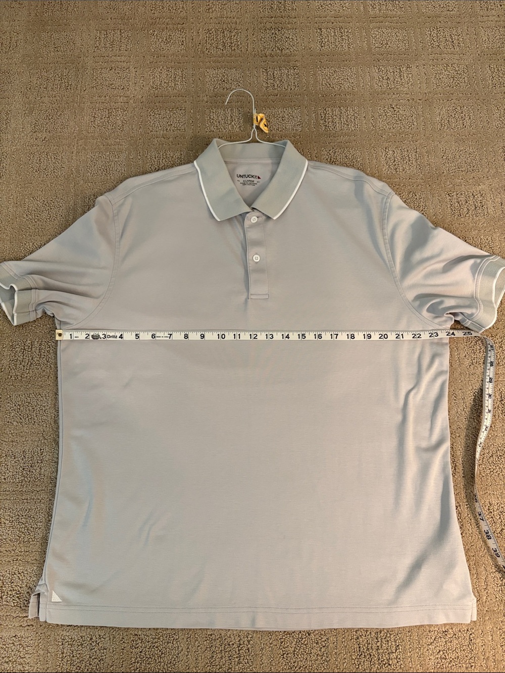 XL UNTUCKit Men's Light Gray Polo Shirt